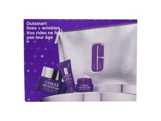 Clinique Smart Clinical Repair krém na obličej a krk Smart Clinical Repair Lifting Face & Neck Cream 50 ml + pleťové sérum Smart Clinical Repair Wrinkle Correcting Serum 10 ml + oční krém Smart Clinical Repair Wrinkle Correcting Eye Cream 5 ml + kosmetick