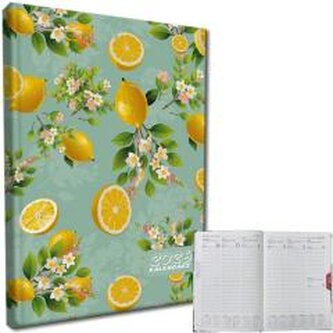 Kalendarz 2026 A5 tygodniowy rozkładówka Cytryny