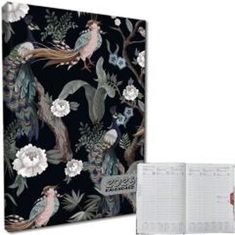 Kalendarz 2026 A5 tygodniowy rozkładówka Pawie