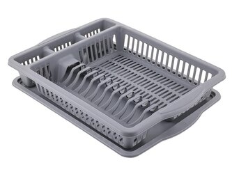 PLASTOVÁ SUŠIČKA NÁDOBÍ VELVET 48X36X8CM ANTRACITOVÁ