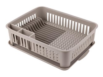 VIVO PLASTOVÝ ODKAPÁVAČ NA NÁDOBÍ 42X33X12CM S PODTÁCKEM KRÉMOVÝ