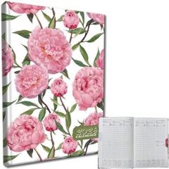 Kalendarz 2026 A5 tygodniowy rozkładówka Peonie