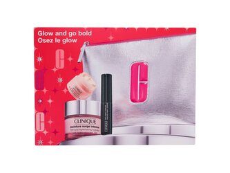 Clinique Moisture Surge pleťový krém Moisture Surge Intense 72H Lipid-Replenishing Hydrator 50 ml + oční krém All About Eyes 5 ml + řasenka High Impact 3,5 ml Black + kosmetická taštička