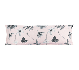 POVLAK na relaxační polštář KREP - Šedá,Růžová - 50x145 cm