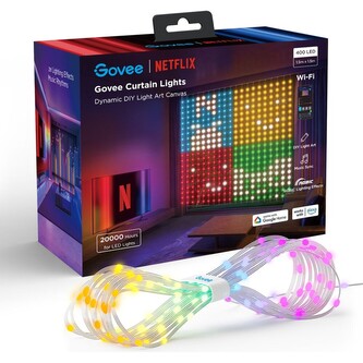 Govee Netflix RGBIC světelný závěs 400 LED - 1,5 x 1,5m