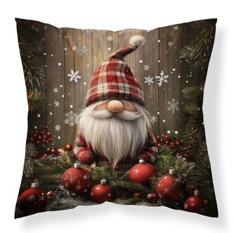 DETEXPOL Vánoční povlak na polštářek Trpaslík ozdoby micro  Polyester, 40/40 cm