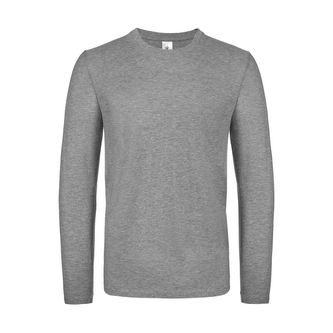 Triko s dlouhým rukávem B&C LSL - světle šedé, 4XL