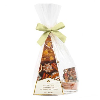 HOME ELEMENTS Vánoční set svíčka 28g, čaj černý s pomerančem a zázvorem Perníčky