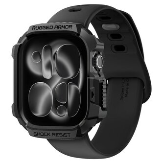 Spigen Rugged Armor 2, matte black - Apple Watch 11 46mm