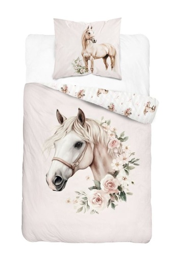 DETEXPOL Povlečení Kůň romantic  Bavlna, 140/200, 70/80 cm