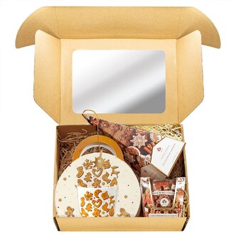 ARÔME Vánoční dárkový set - hrnek, čaj a svíčka Perníčky