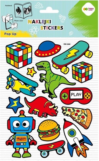 Naklejki 3D POP UP - Cool Toys, 146X240 mm, Happy Color