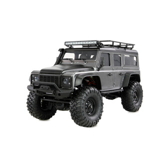 AMXRock D90 Scale RC Crawler 4WD 1:16 RTR LED rampa šedý