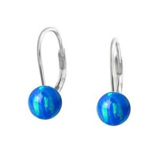 NBP35-OP05 Stříbrné opálové náušnice - 6 mm