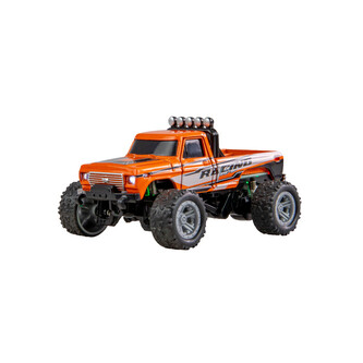 RC Monster Truck kovový 1:64 RTR LED Tempomat 2,4GHz oranžový