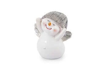 Sněhulák s křídly - 1 ks - 1 bílá stříbrná