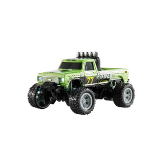 RC Monster Truck kovový 1:64 RTR LED Tempomat 2,4GHz zelený