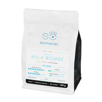 Káva Aromaniac Etiopie Ayla Bombe - zrnková, 250 g