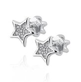 NB-3609 Stříbrné šroubovací náušnice hvězdičky