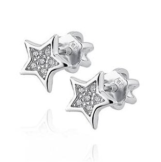 NB-3609 Stříbrné šroubovací náušnice hvězdičky