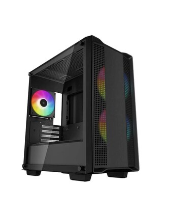 DEEPCOOL Case CC360 ARGB, mATX, Průhledná bočnice, 3x120mm Fan, černá