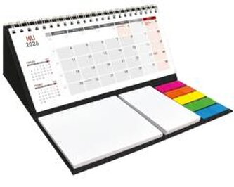 Kalendarz 2026 Biurkowy z notesem czarny