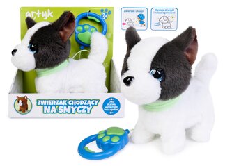 ARTYK 185595 Piesek chodzący na smyczy biało-czarny