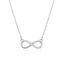 NB-2444 Střibrný náhrdelník nekonečno - nekonečno - ležatá osmička
