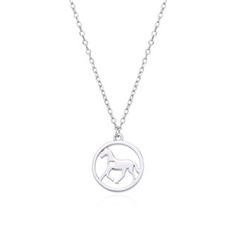 NB-2443 Střibrný náhrdelník kůň - zvířátka