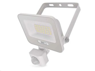 LED reflektor GLARO EMOS ZS2324W s pohybovým čidlem, 20 W, bílý, IP54, 2000 lm, neutrální bílá