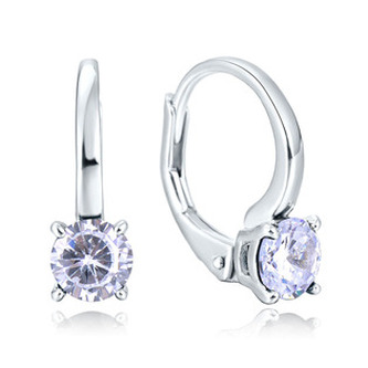 NB-3161 Stříbrné dámské náušnice se zirkony