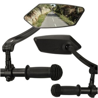 Bike Mirror zpětné zrcátka na řídítka pro kolo, nastavitelné (2 ks)