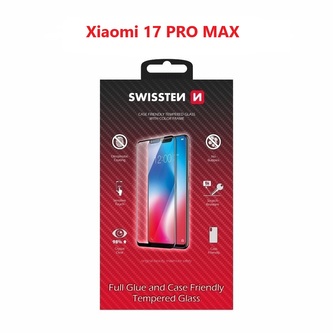 SKLO SWISSTEN FULL GLUE, COLOR FRAME, CASE FRIENDLY PRO XIAOMI REDMI NOTE 15 PRO PLUS 5G ČERNÉ