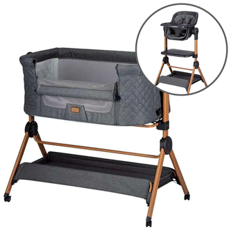 Minipostieľka pre bábätko 50x90cm FreeON 2v1 - sivá