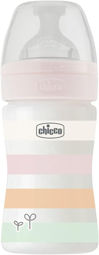 CHICCO Láhev kojenecká Well-being silikon 150 ml děvče