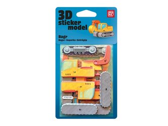 3D Sticker Model Stavební stroje Bagr - MAKE 1042617