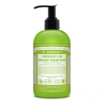 Dr. Bronner´s Tekuté mýdlo na tělo i vlasy Citronová tráva - Limetka 355ml Dr. Bronner's