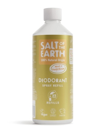 Doplňovací náplň minerální deodorant ve spreji NEROLI + ORAGNGE BLOSSOM 500ml Salt of the Earth
