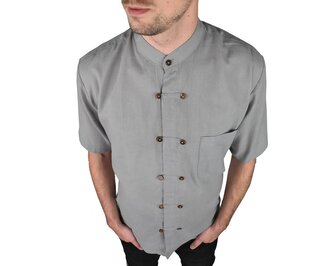 Pánská košile s krátkým rukávem RENSHU, šedá M