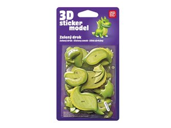 3D Sticker Model Ještěrky Zelený drak- MAKE 1042623