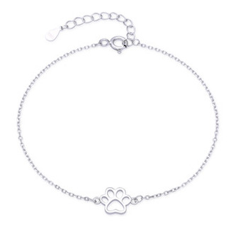 NB-1322 Dámský stříbrný náramek psí tlapka - zvířátka