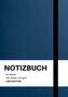 Notizbuch A4 blanko blau - 100 Seiten Soft Cover - FSC Papier