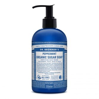 Dr. Bronner´s Tekuté mýdlo na tělo i vlasy Peppermint 355ml Dr. Bronner's
