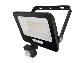 LED reflektor GLARO EMOS ZS2334B s pohybovým čidlem, 30 W, černý, IP54, 3000 lm, neutrální bílá