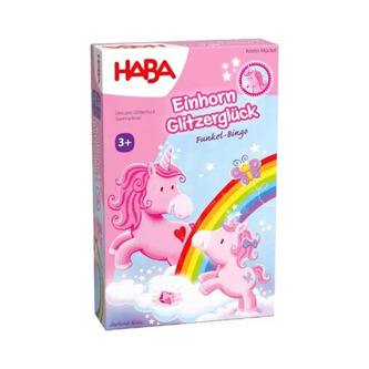 Haba Společenská hra pro děti Magický jednorožec Třpytivé bingo od 3 let, věk: 3+