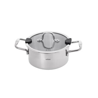 Kastrol nerez VENICE 3 l poklice sklo