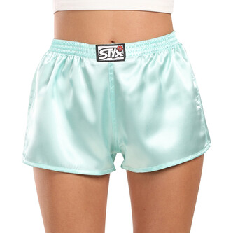 Dámské trenky Styx klasická guma saténové světle zelené (L1162) M