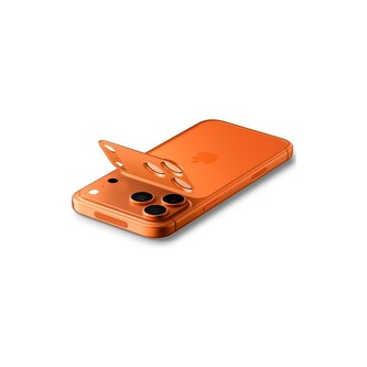 Spigen Glass tR EZ Fit Optik Pro XL sklo na fotoaparát iPhone 17 Pro oranžové