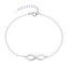 NB-1314 Stříbrný náramek nekonečno - nekonečno - ležatá osmička