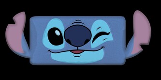 JERRY FABRICS Tvarovaný mikroplyšový polštářek Lilo and Stitch Blink  Polyester, 45x27 cm